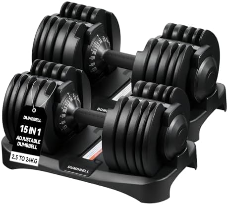 24KG/40KG Adjustable Dumbbells for Saving Place Weights Dumbbells...