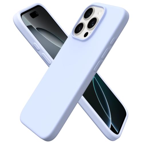 ORNARTO Case for iPhone 16 Pro Liquid Silicone Compatible Cover with iPhone 16 Pro 6.3 inch Slim Fine Case Soft Full Protection Case Shockproof Cover (Light Blue)