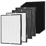 10-Pack Amboseli Replacement Filters Compatible 3000 Air Purifi-er, 3000,3000M, 3000Pro Air Purifi-er,2 air filter, 2 Activated Carbn and 6 Extra Carbn Pre-Filters