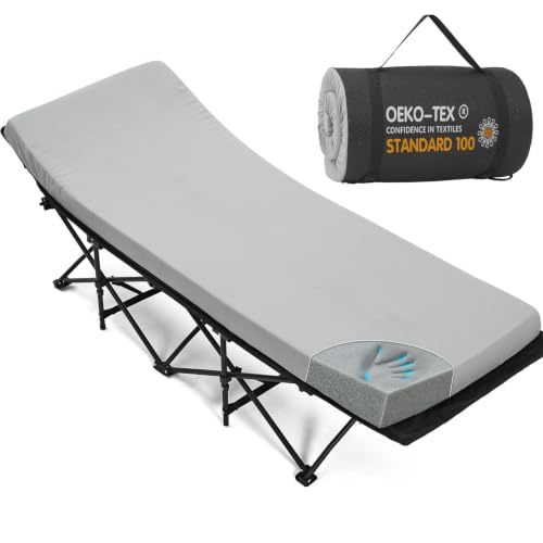 CYMULA Camping Cot Pad 2 Inch Memory Foam, Pad Only,Camping Pad for Folding...