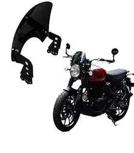 Ak(Products) Black Windshield/Tinted Flyscreen Fitting with All Necessary Fittings Compatible with Hunter 350