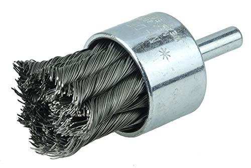 Image of Weiler 36288 Wolverine 1 inch Knot Wire End Brush, .014 inch Steel Fill, 1 /4 inch Stem, Made in The USA (Pack of 10)
