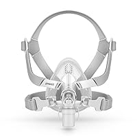 YF-03 Masque intégral avec bandeau réglable, coussin universel en silicone, compatible avec la machine CPAP et BiPAP Thérapie de l'apnée du sommeil