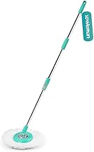 Spin Mop Spare Set with Handle & Microfiber Refill | Compatible with Prime, E-Elite, Classic & Ace Models | Durable, Easy-to-Use Replacement Cleaning Accessory for Home Floors (Aqua Green)