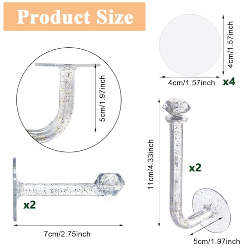 Image of HASTHIP 4Pcs Scrunchie Organizer Hairband Stand Rubber Band Holder Acrylic | Stores Scrunchies and Bands, Clear Acrylic Build, Stable Stand Design, Space-Saving Accessory Organization