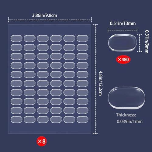 480 Pcs Gel Glue Dots, Double Sided Sticky Dots Clear, Removable Adhesive Dots, Sticky Tack, Museum Putty Stick, Mounting Putty for Balloons Crafts DIY Festival Party Decoration - Image 5