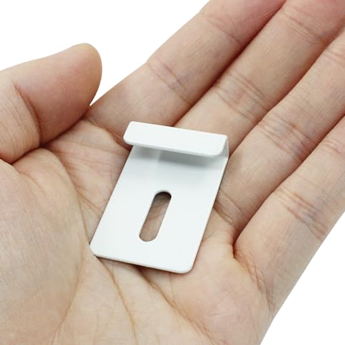 Image of Bivethoi 8 PCS Metal Mirror Clips Mirror Holder Clips Heavy Duty Mirror for Frameless Mirror Clips Wall Mounting Hanger for Mirror Tile Picture Frame Hanging Hardware Kit (White, 1 /4 Inch)