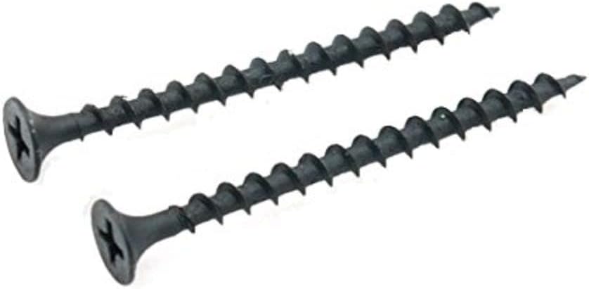 MerriwayBH02573 (65 Pcs) Phillips Grip Tite Bugle Head Drywall Screw, Black Phosphate 3.5 x 32mm (No. 6 x 1.1/4 inch) - Pack of 65 Pieces