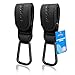 Bdwing 2 Stück Kinderwagen Haken für Taschen Wickeltaschen, Leder Universelles Kinderwagen Zubehör Kinderwagenhaken für Stroller, Kinderwagen, Anhänger, Rollator, Fahrradanhänger(Schwarz)