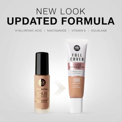 Nicka K New York Full Cover 16HR Liquid Foundation, Natural Finish (Soft Shell) — view 6