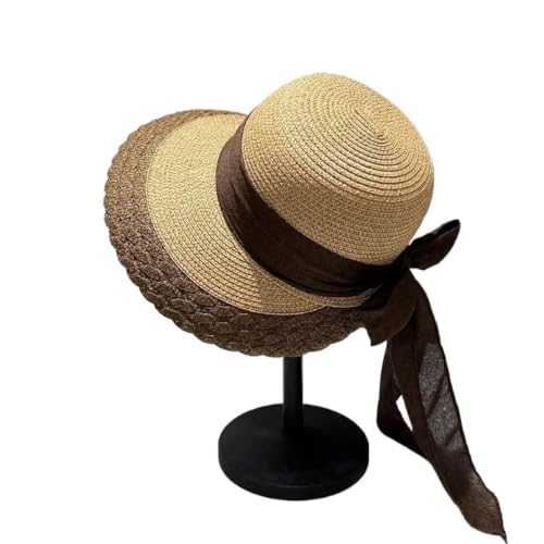 Chapeau de paille protection solaire maximale pour femmes adultes