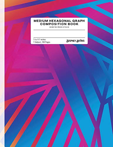 Medium Hexagonal Graph Composition Book: Geometric Prism (Style D) (Geometric Prism-D)