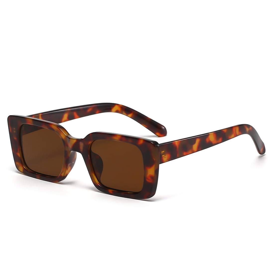 Long Keeper Retro Rechteck Sonnenbrille Damen Herren Vintage Eckig Sonnenbrille Trendige Quadratischem Brille UV400