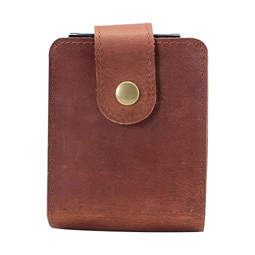 boshiho Spielkartenetui, Leder Doppelkartendeckhalter Box?Brown?