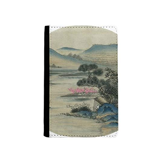 Portefeuille passeport voyage motif bateau de pêche chinois étui classique multicolore