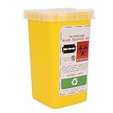 Contenedor de Cuchillas para Peluquero, Salón de Peluquería, Cuchillo de Afeitar, Caja de Recogida, Cubo de Plástico de Belleza para Peluquería, Profesional para el Hogar (YELLOW)