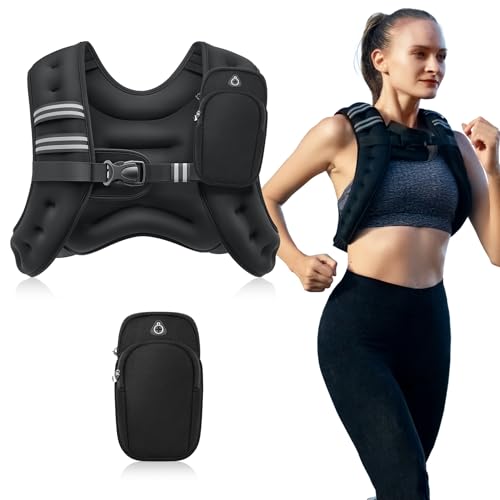 ZELUS Chaleco Lastrado Chaleco de Peso de 9.1 kg, con Rayas Reflectantes para Entrenamiento de Fuerza, Correr, Fitness, Pérdida de Peso, Levantamiento de Pesas (9.1 kg)