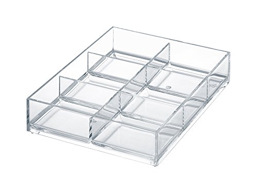 Image of Like-it | MX-T11 | System Tray | Stackable Organizer | Drawer Organizer | A6 | 6 Divide |4.53 inch x 6.06 inch x 1.18 inch | Clear |