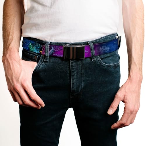 Buckle-Down Men's Web Belt Tattoo Johnny Bollt Cthulu, Multicolor, 1.25" Wide-Fits up to 42" Pant Size2