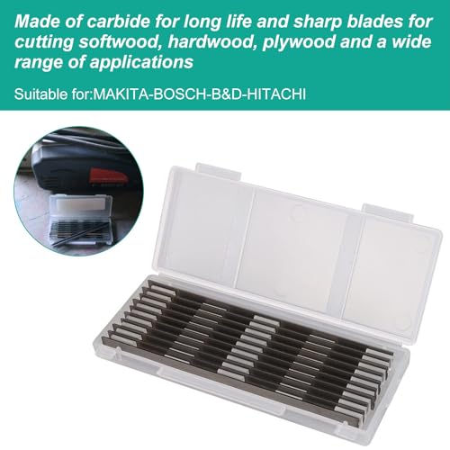 10 Stück Hobelmesser HSS Set, 82mm Hobelmesser, Elektrohobel Hss Klinge 82x5,5 x1,2mm, für Bosch Hobel, Handhobel, Holzbearbeitungsmaschinen