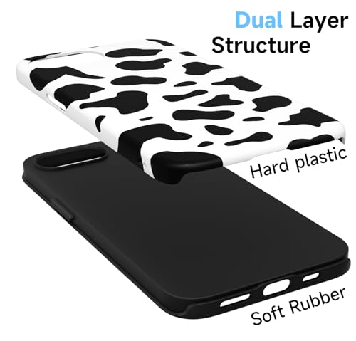 Coque vache iPhone 16 de luxe - Protection antichoc rétro fine et élégante