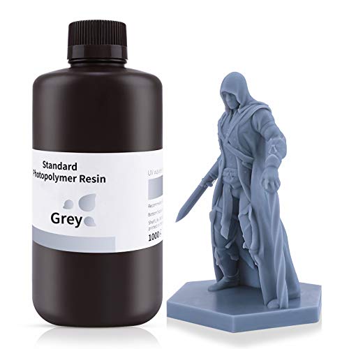 ELEGOO Resine pour Imprimante 3D 1000g Gris, RÃ©sine Standard 405nm Durcissement UV Rapid Resin pour LCD Impression 3d Printer