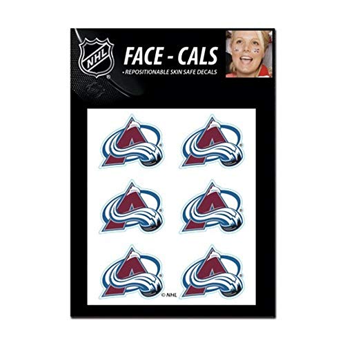 WinCraft NHL Colorado Avalanche Face Tattoos, Team Colors, One Size