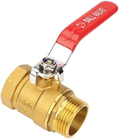 DN25 (1"BSP) Brass Ball Valve Water,Dual-Direction Pipe Fitting Coupler Adapter,Level Handle Pipe Male and Female Thread Ball Valve,for shutoff and Control Applications