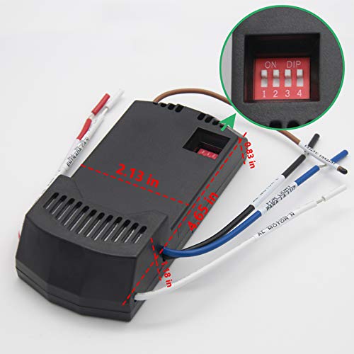 Universal Ceiling Fan Remote Control Kit Replacement For Harbor Breeze Hampton Bay Hunter, W/Light Dimmer,3-Speed, For Replace Fan28R Fan-53T 2Aazpfan53T Kujce9103 Fan-11T Chq8Bt7030T Uc7030T Fan-Hd #TOP3