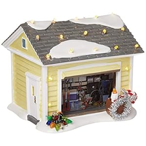 Department 56 Snow Village National Lampoon Christmas Vacation the Griswold Holiday Garage Lit Building, Multicolor