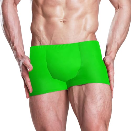 Lime Mens Swim Trunk Swimwear Bathing Suit Swim Brief Square Leg Board Short S Lime2