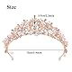 SUNSK Prinzessin Tiara Rosa Kristall Tiara Perle Kostüm Krone Kinder Crown Stirnband Braut Hochzeit Haarschmuck Mädchen Verkleiden Party Zubehör
