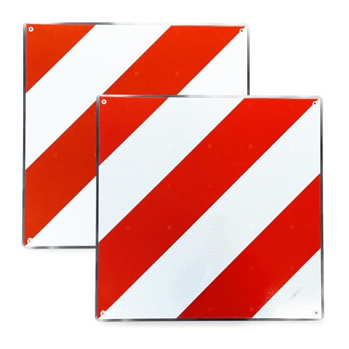 ENERFERO Señal V20 Homologada 2PCS, Placa V20 Portabicicletas y Carga Saliente, Panel V-20 Plástico ABS, Flexible y con Protección Anti Arañazos.50 X 50 cm HOMOLOGADA.