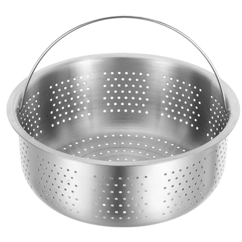 Hohopeti Panier Vapeur INOX pour Cuiseur à Riz Insert Vapeur Polyvalent pour Légumes et Pains Support Cuisson avec Poignée Pratique