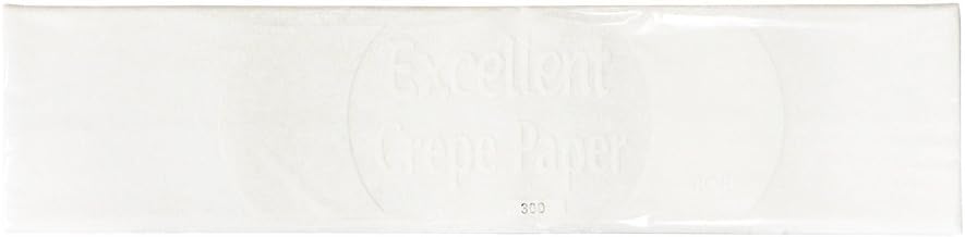Ito Crepe Paper, Single, No. 300, White, 19.7 inches x 8.2 ft (50 cm x 2.5 m)
