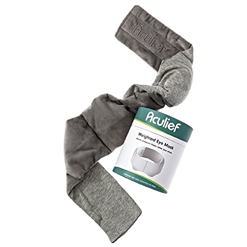Aculief - Weighted Eye Mask - Compression Eye Mask For Sleep And Headache Relief - Soft And Gently Weighted - Great For Migraines, Headaches, Eye Strain And More #TOP4