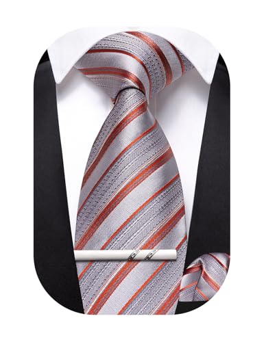 Image of Barry.Wang Boys Ties School Pre-Tied Kids Necktie Handkerchief Clip Set Uniforms Child Ties for 8-14 Years Wedding Party