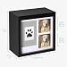 Navaris Urne für Hund oder Katze - Tierurne inkl. Platz für 2 Fotos und Pfotenabdruck - Hundeurne Katzenurne - Tierurnen für Hunde - Hunde Box in Schwarz