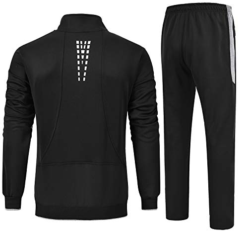 Image of Rdruko Men's Athletic Casual Tracksuit 2 Piece Full Zip Jacket Sweatsuit Outfit Jogger Fleece Set