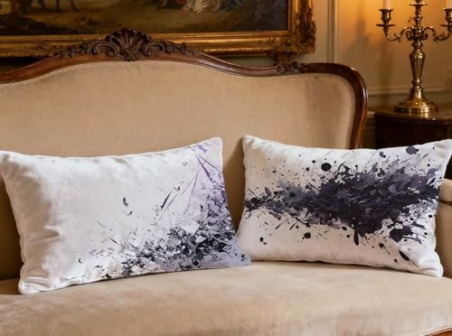 Housse de coussin velours 60x80cm avec fermeture eclair invisible - 3
