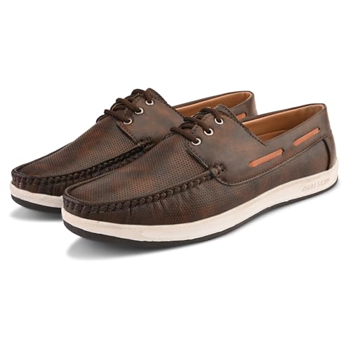 Image of Centrino Driving Loafers for Man | Shoes for Men Stylish | Casual Slip-On Moccasins | Cushioned Insole | Lightweight Comfortable Mens Loafer Shoes | Hand-Stitched Design | Slip On Shoes for Man Outings (9494)