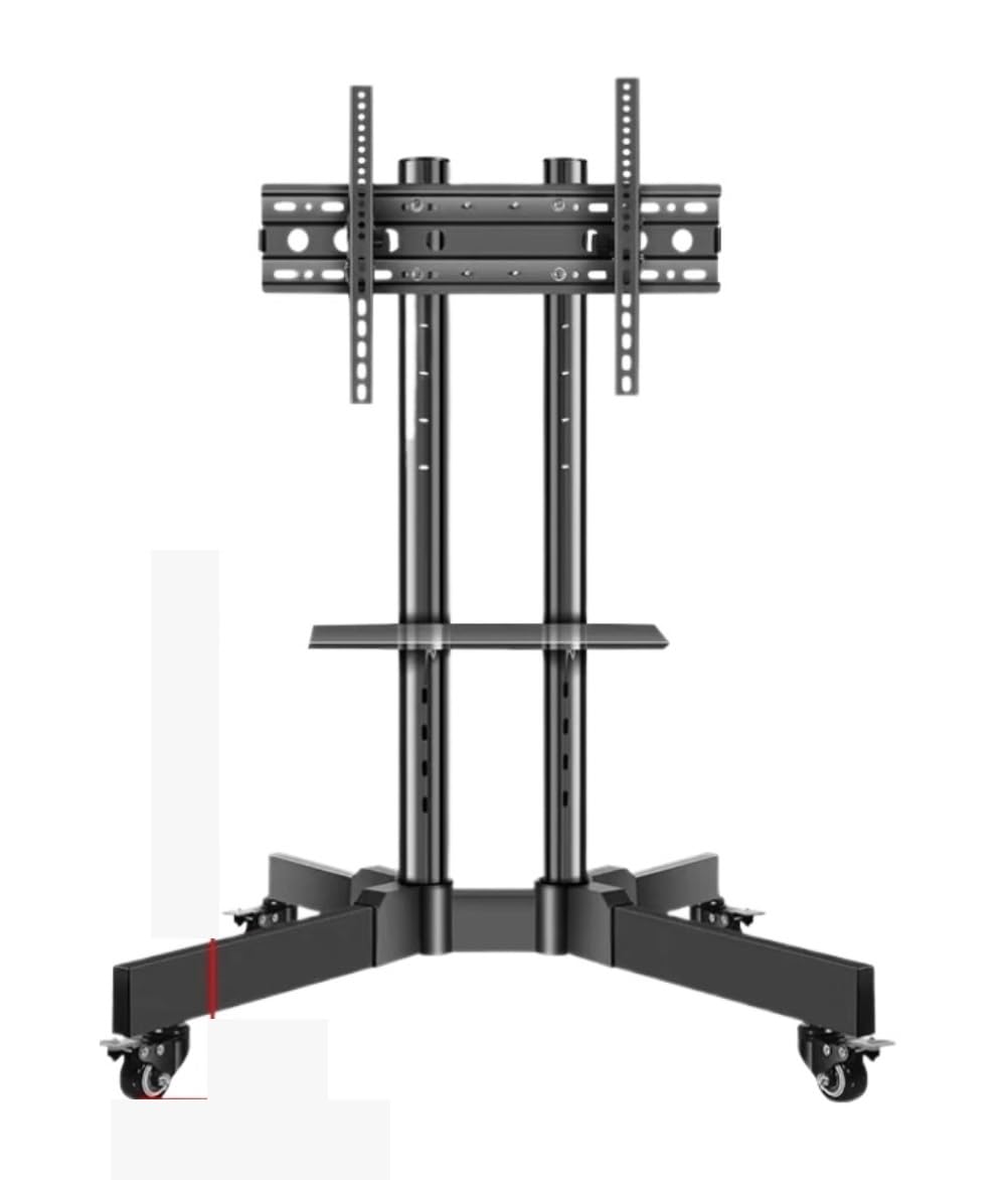 OLSKFUH Tv Stand Television Stands Adjustable Floor Tv Stand For 32-65 Tvs, Max 400X600Mm, Mobile Rolling Tv Cart With Wheels Holds Up To 132Lbs Tv Stands For Living Room,