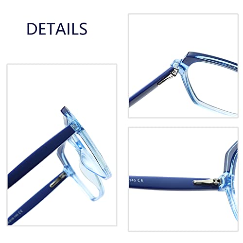 Image of Oversized Blue Light Glasses for Women Men, Anti Eye Strain Computer Glasses for Reading /Gaming