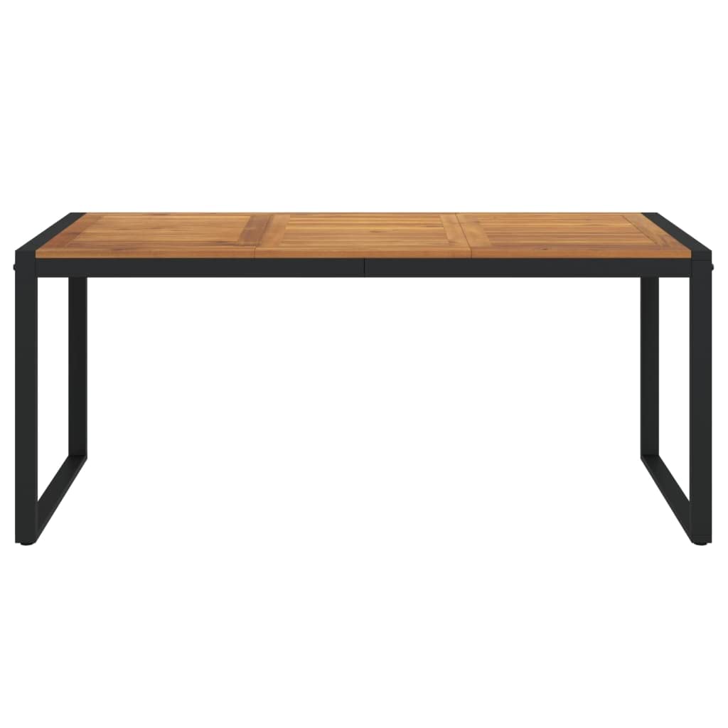 vidaXL Mesa de jardín con Patas en U Madera Maciza Acacia 180x90x75 cm, Mesa de Exterior, Muebles de jardín, Muebles de Patio, Mesa de Patio
