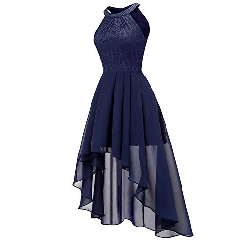Robe d'été sexy courte en dentelle avec imprimé pissenlits croisés M - 3