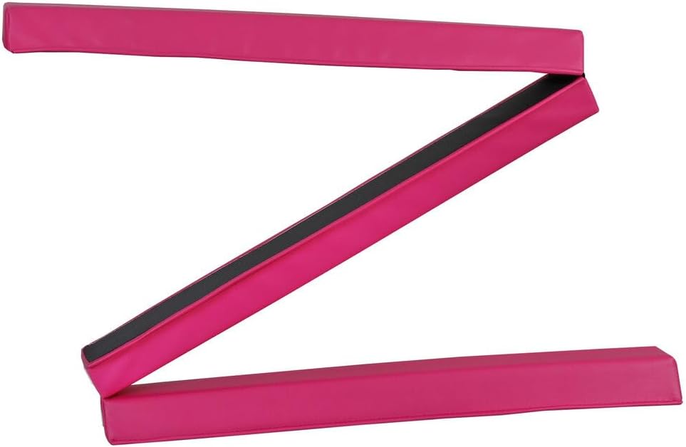 Full Size 9FT Folding Floor Balance Beam for Gymnastics & Tumbling Home Gym Pink