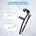 HEALTHBAZAAR Forearm Crutches for Adults, Foldable and Height Adjustable Elbow Crutche with Ergonomic Handgrips, All Terrain Tip & Slip-Resistant Base, Magnetic Grip