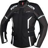 IXS Evans-ST 2.0 Giacca Tessile da Moto da Donna Impermeabile, Nero/Grigio/Bianco, L