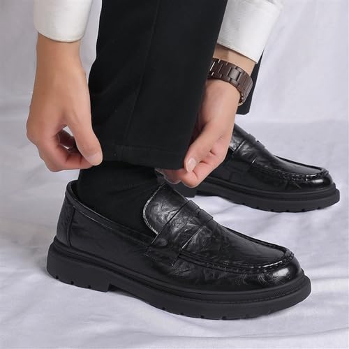 Men Oxford Dress Shoes Uniform Outdoor Spanish Leather Casual Low Top Shoe Slip On Plain Toe2