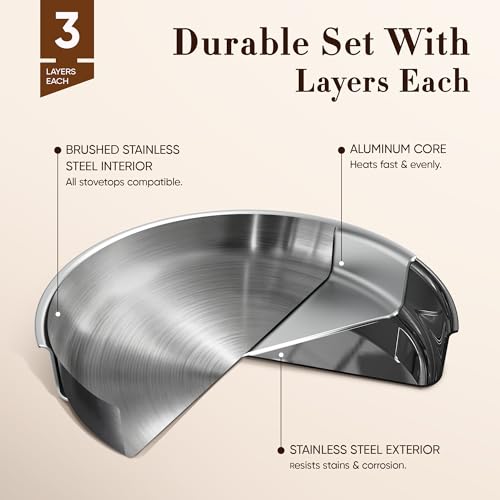Save 55% on CAROTE 13pc Stainless Steel Cookware Set - Image 4